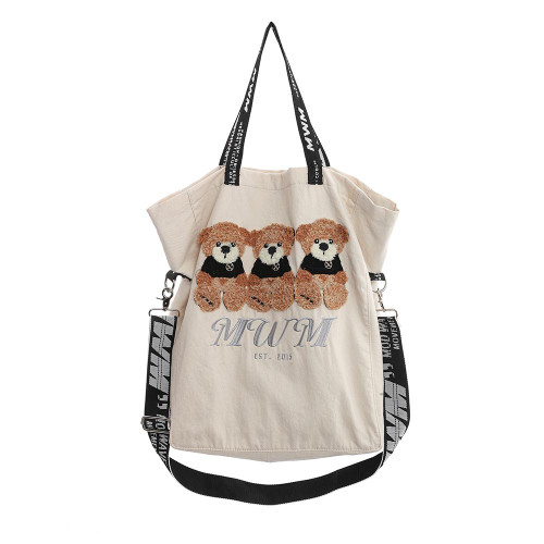 MWM Τσάντα ώμου Teddy Bear Denim Tote Bag